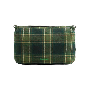 Topologie Bag Bottle Sacoche Large Green Check Wool - ADV Store