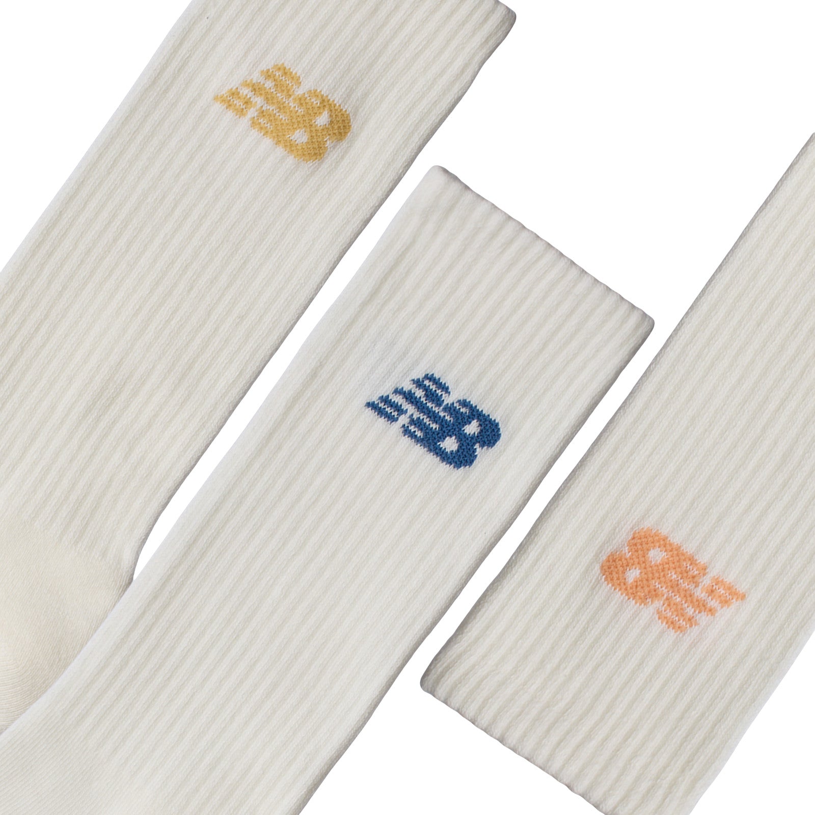 New Balance Everyday Crew Socks White Multi 3 Pack - ADV Store
