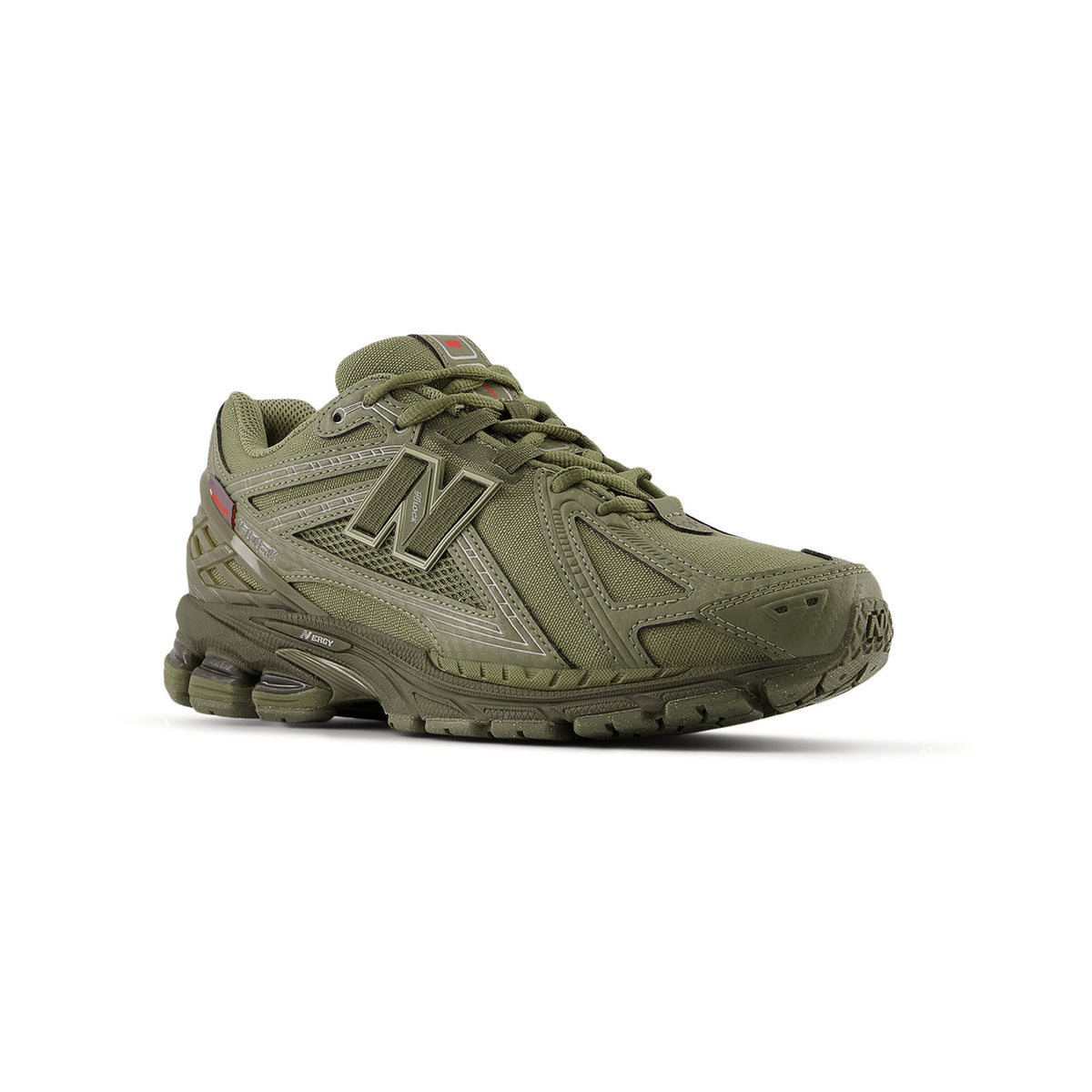 New Balance 1906R Primaloft Dark Olivine/Silver Metallic batai – vaizdas iš trijų ketvirčių