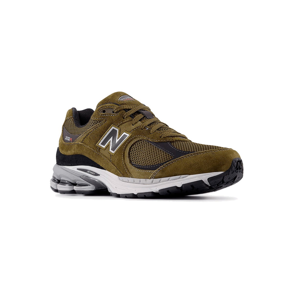 New Balance 2002R Olive/Black batai – vaizdas iš trijų ketvirčių
