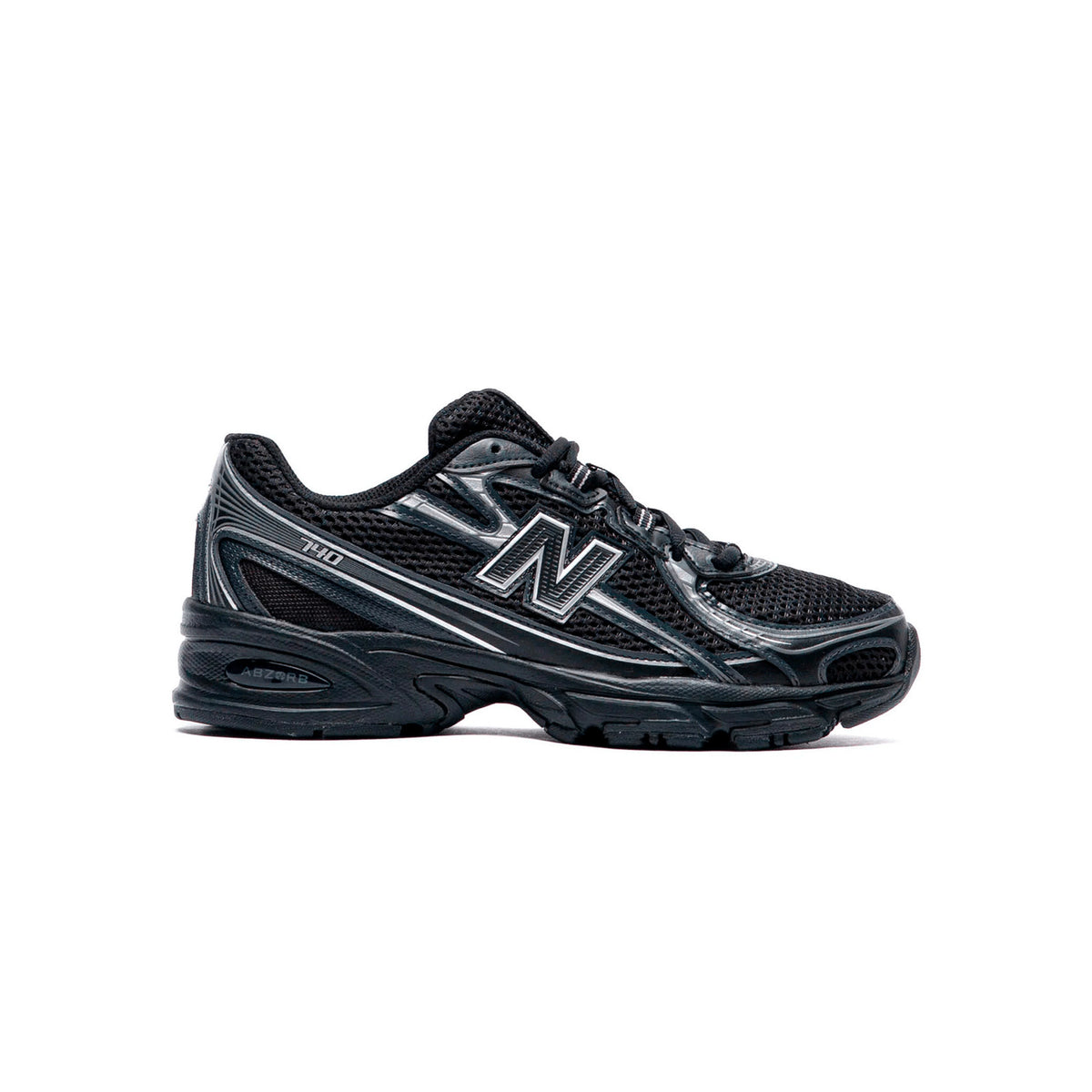 New Balance 740 Black/Grey/Silver Metallic batai – vaizdas iš šono
