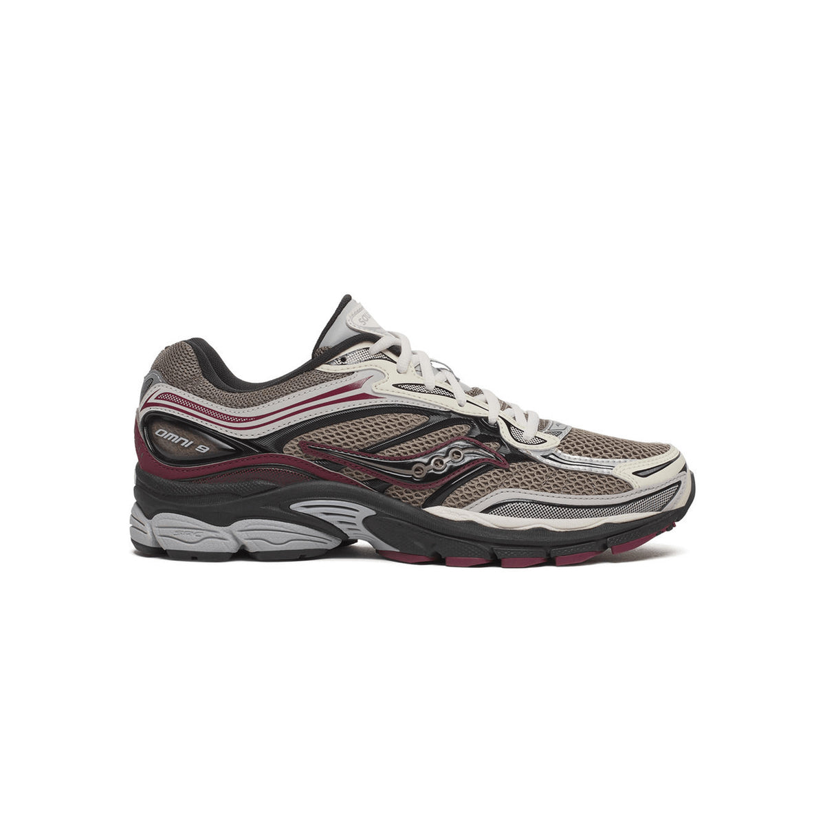 Saucony ProGrid Omni 9 Tan/Maroon – vaizdas iš šono