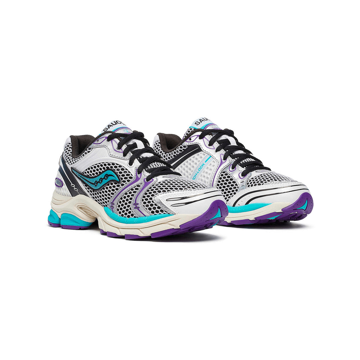 Saucony ProGrid Triumph White/Blue – vaizdas iš trijų ketvirčių