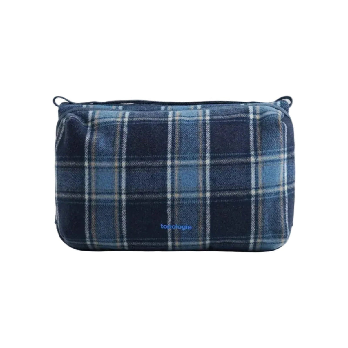 Topologie Bag Bottle Sacoche Large Blue Check Wool - ADV Store