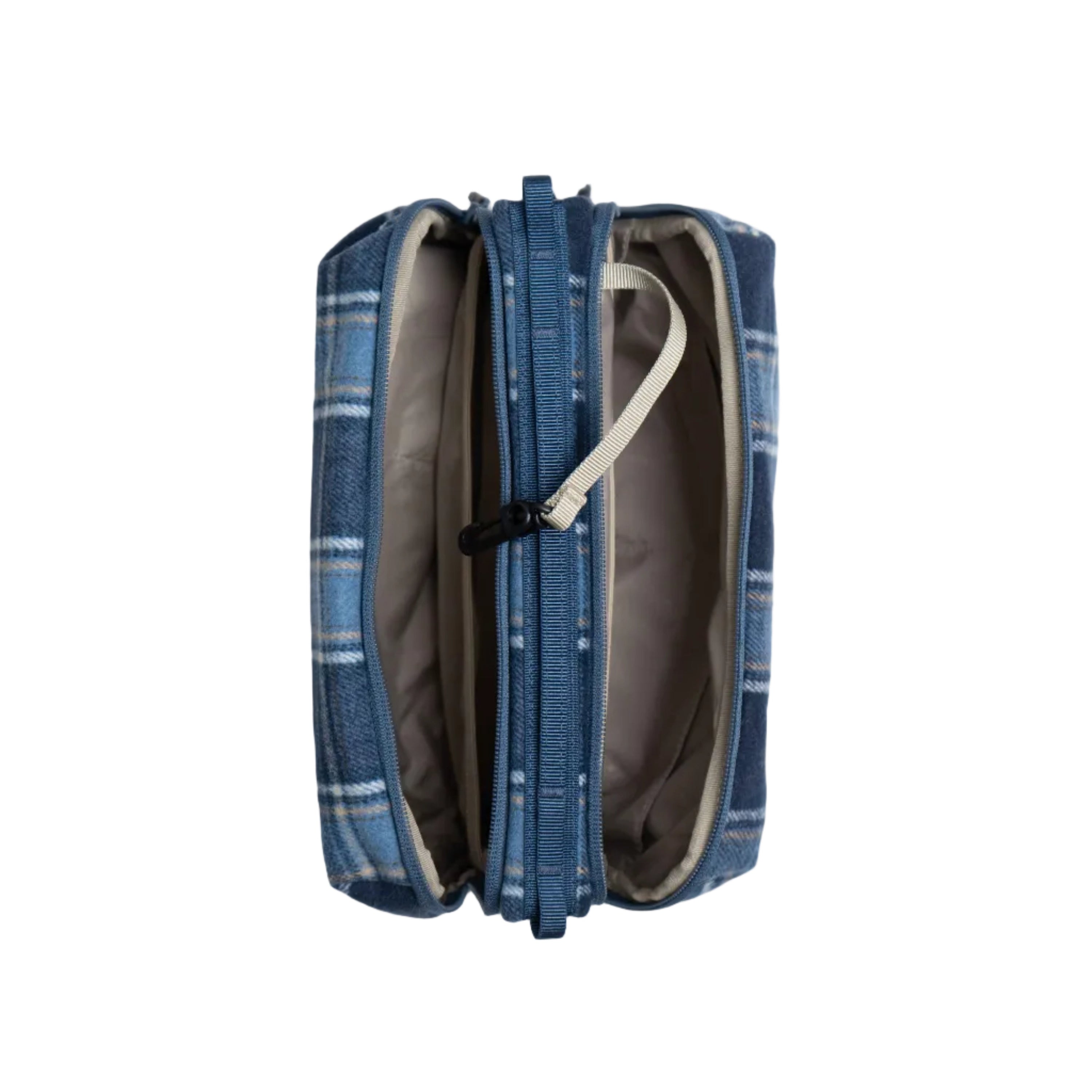 Topologie Bag Bottle Sacoche Large Blue Check Wool - ADV Store
