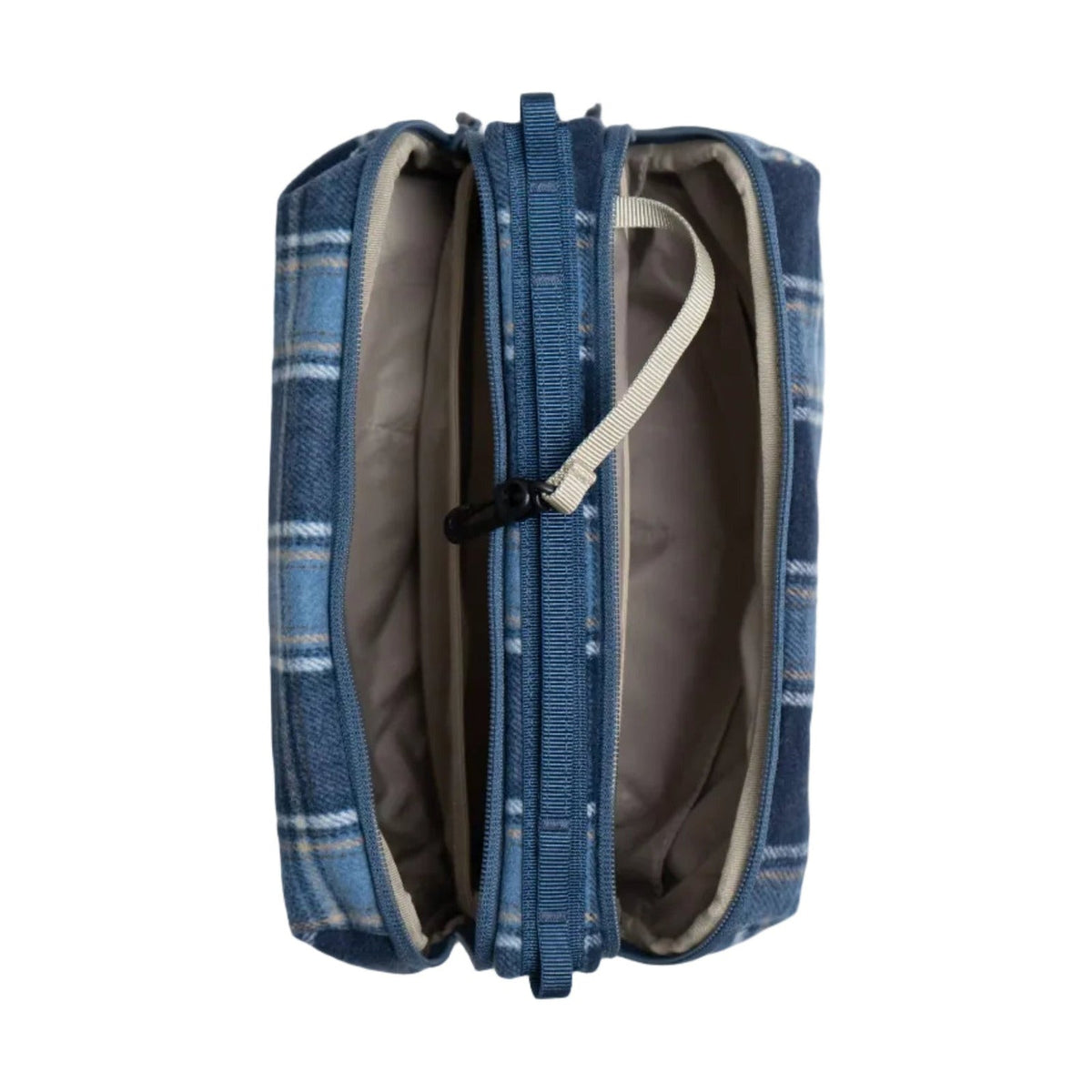 Topologie Bag Bottle Sacoche Large Blue Check Wool - ADV Store