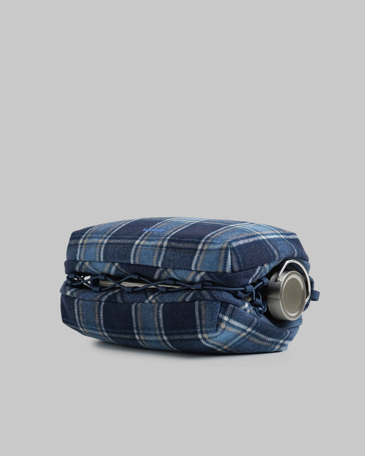 Topologie Bag Bottle Sacoche Large Blue Check Wool - ADV Store