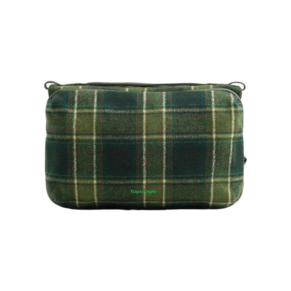 Topologie Bag Bottle Sacoche Large Green Check Wool - ADV Store