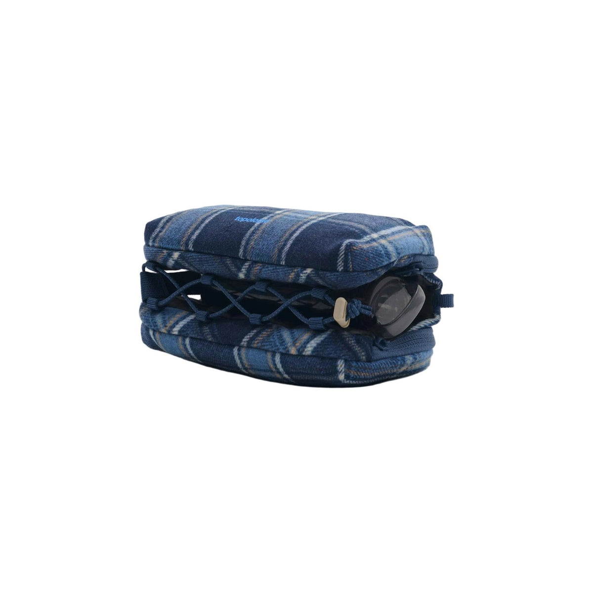 Topologie Bag Bottle Sacoche Medium Blue Check Wool - ADV Store