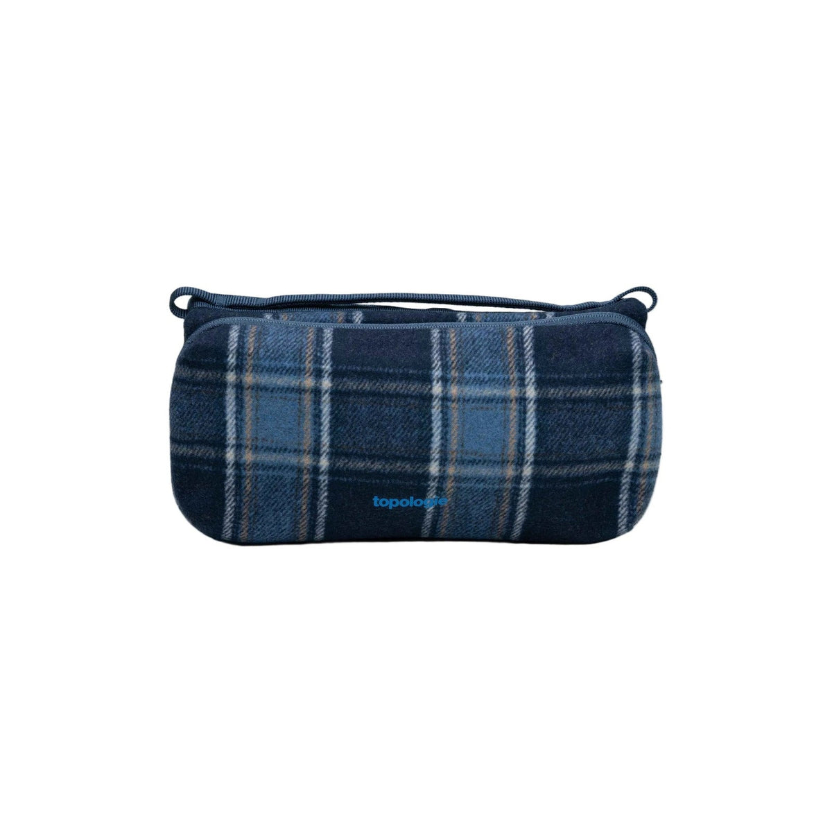 Topologie Bag Bottle Sacoche Medium Blue Check Wool - ADV Store