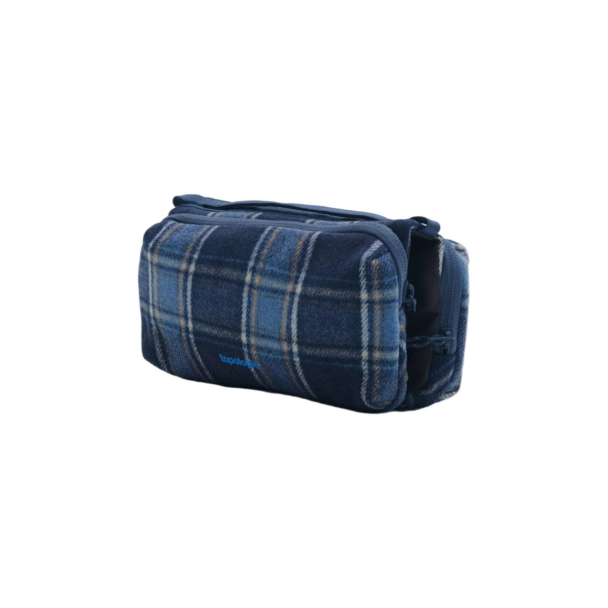 Topologie Bag Bottle Sacoche Medium Blue Check Wool - ADV Store