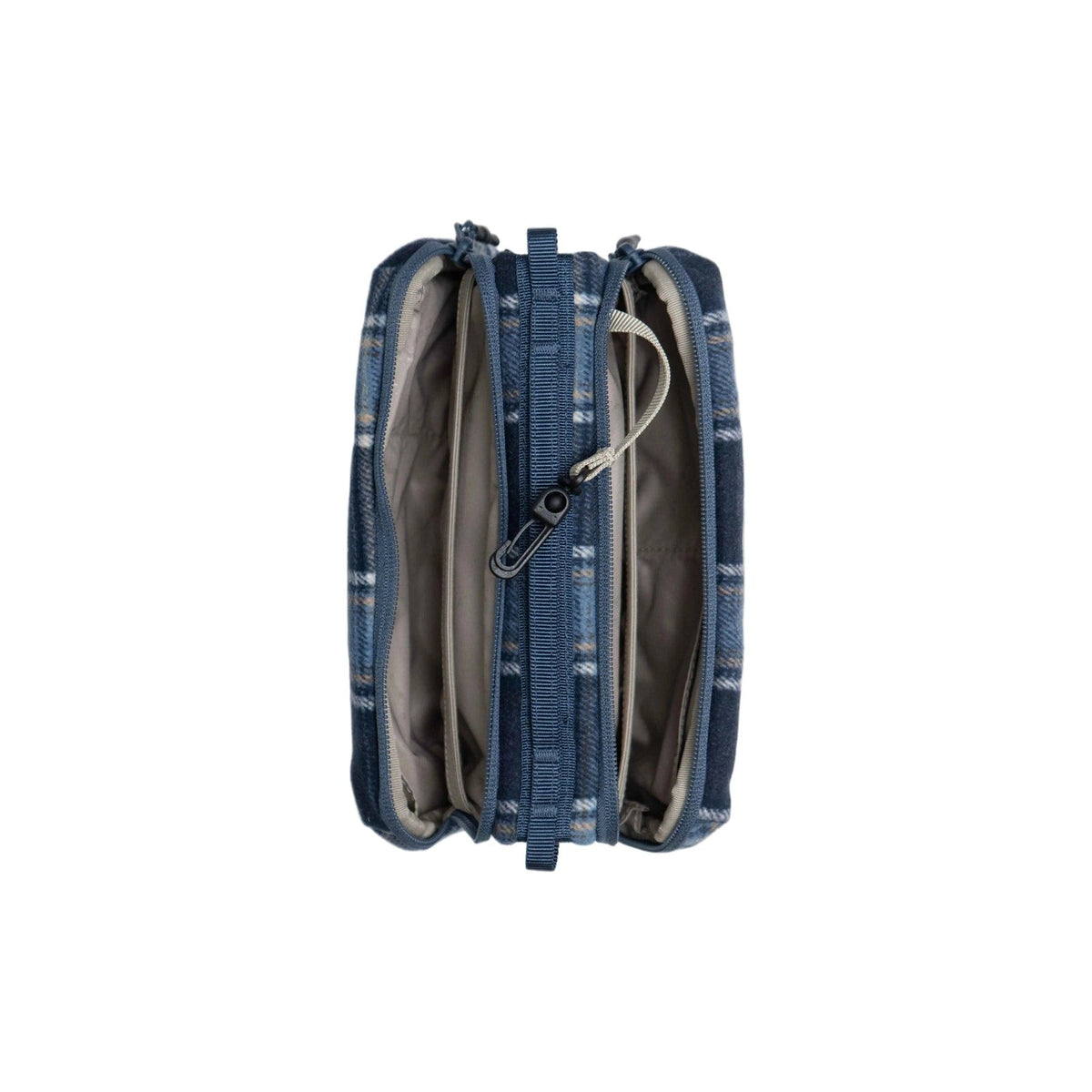 Topologie Bag Bottle Sacoche Medium Blue Check Wool - ADV Store