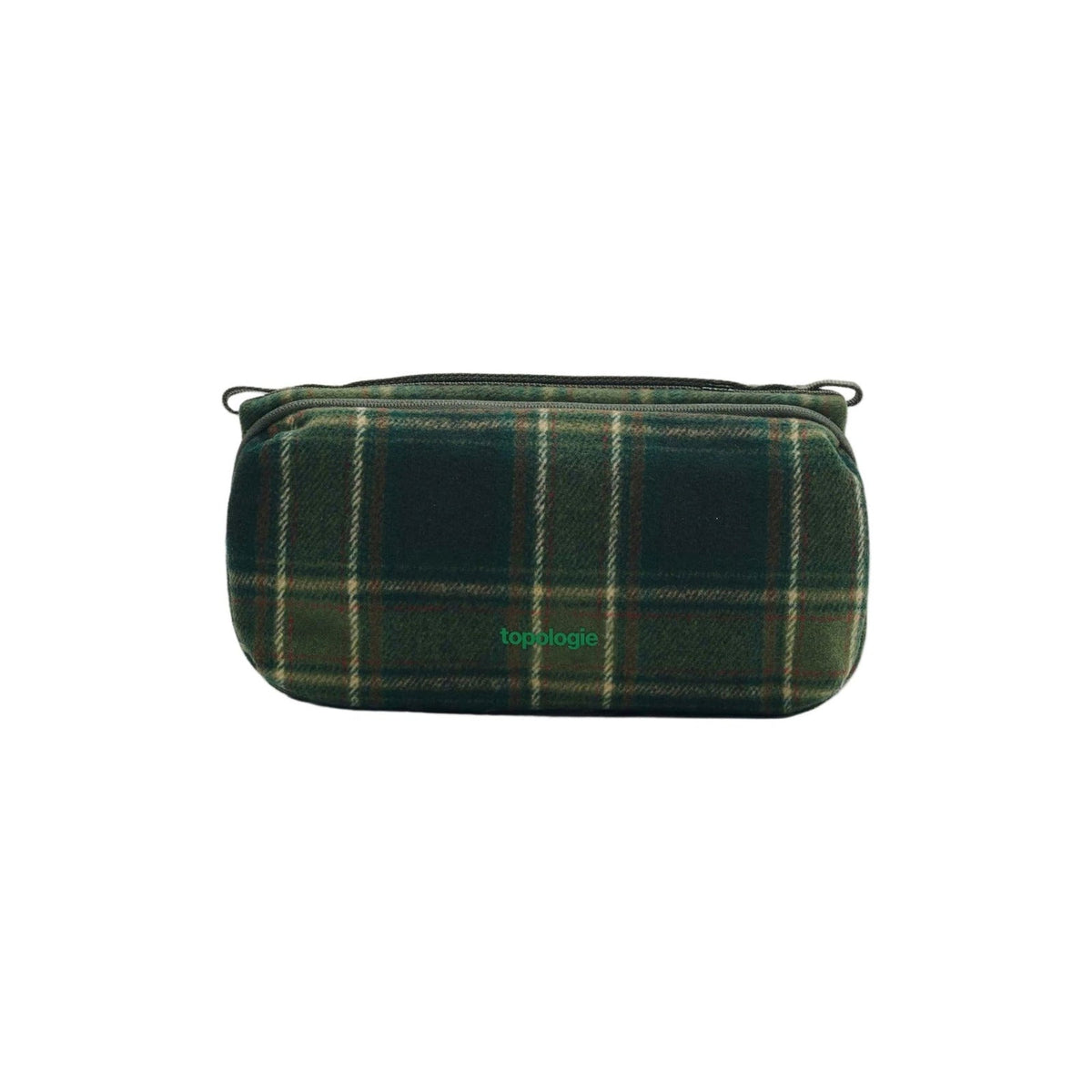 Topologie Bag Bottle Sacoche Medium Green Check Wool - ADV Store