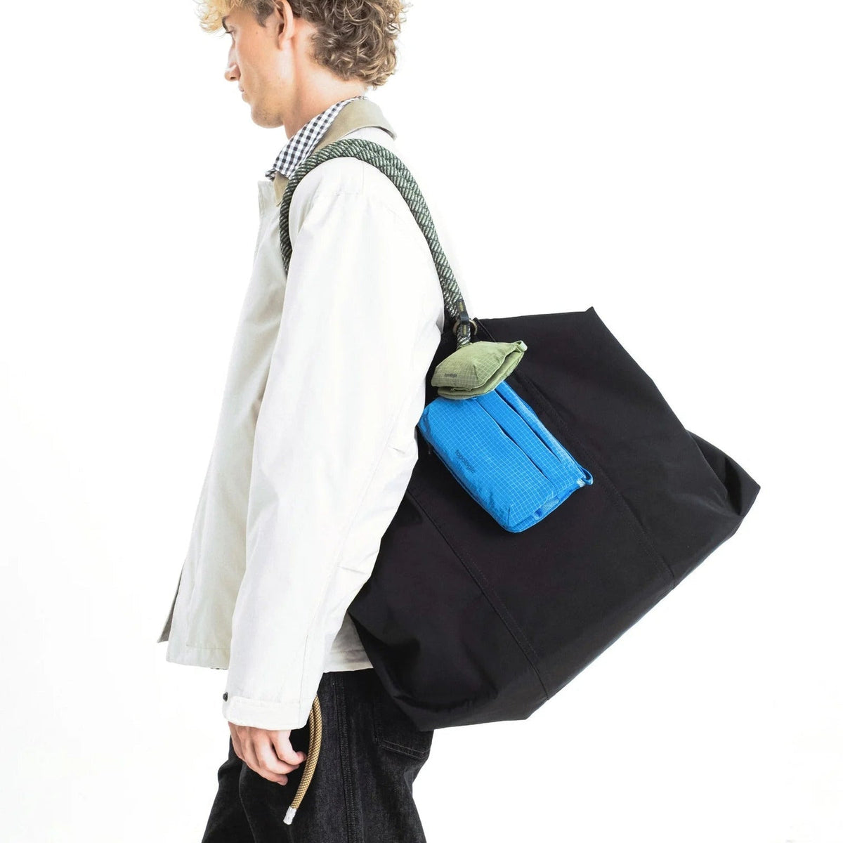 Topologie Bag Explorer Tote - Weekender Black Tech Sateen - ADV Store