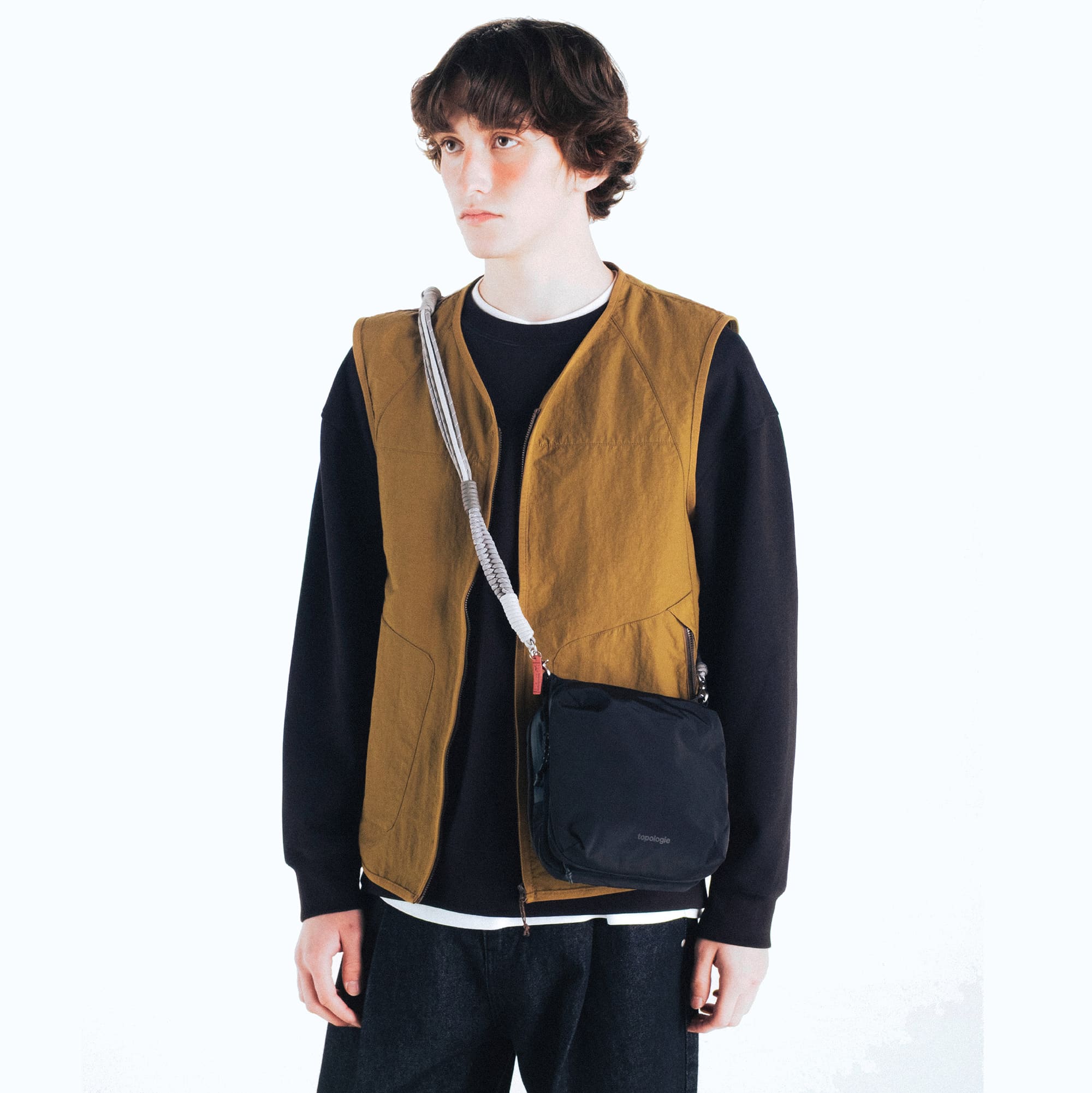 Topologie Casette Sacoche Medium Black Tech Sateen - ADV Store