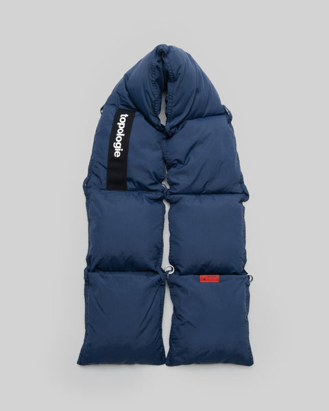 topologie マフラー Puffer Scarf Marine Blue topologie-puffer-scarf-marine-