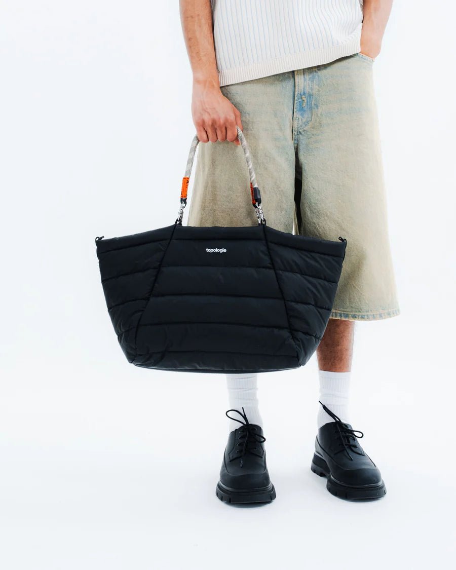 Topologie Wares Bags Marche Tote Medium Black Puffer - @dv