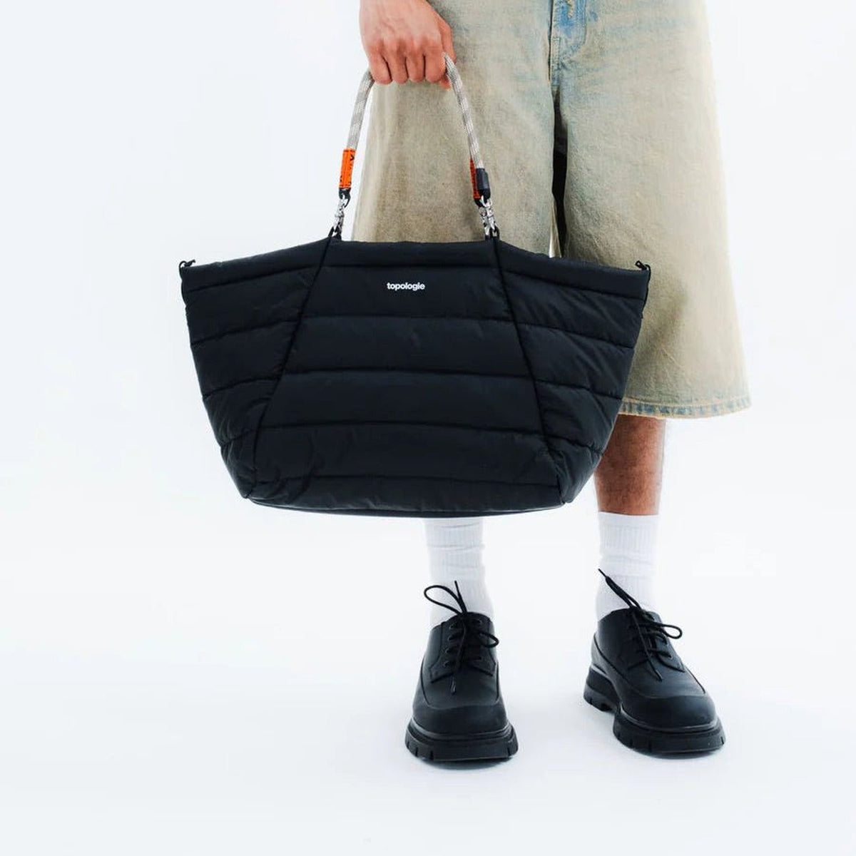 Topologie Wares Bags Marche Tote Medium Black Puffer - ADV Store
